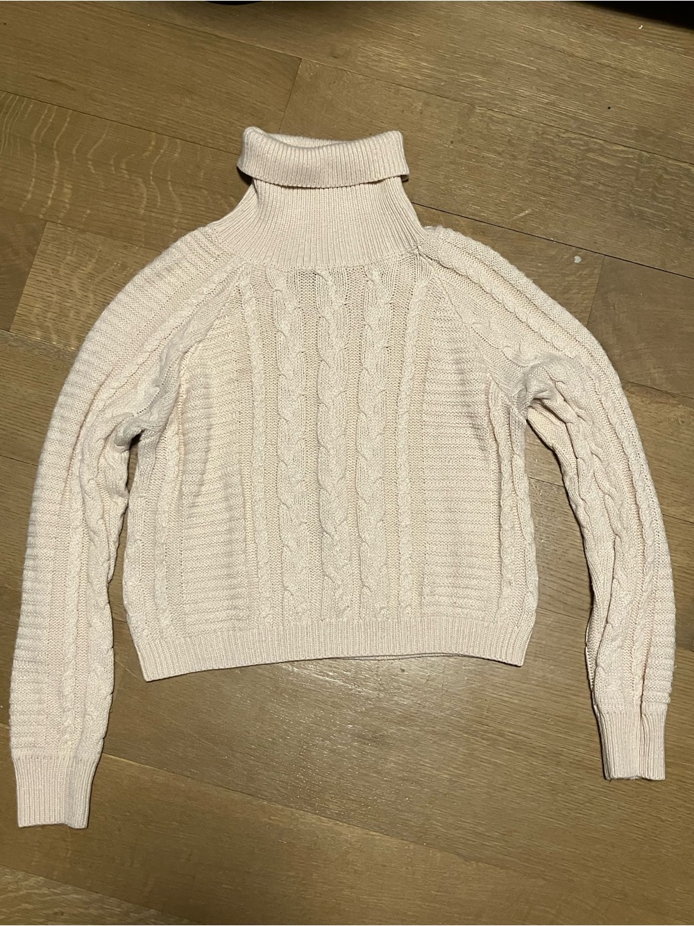 Lulu's Cream Cable-Knit Turtleneck Sweater